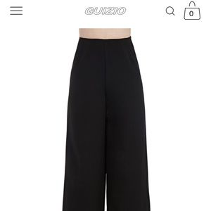 Danielle Guizio Black Wide Leg Trousers